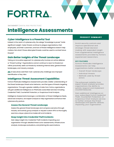 Intelligence Assessment Datasheet