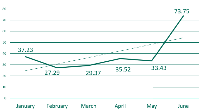 lookalike domain attacks per month